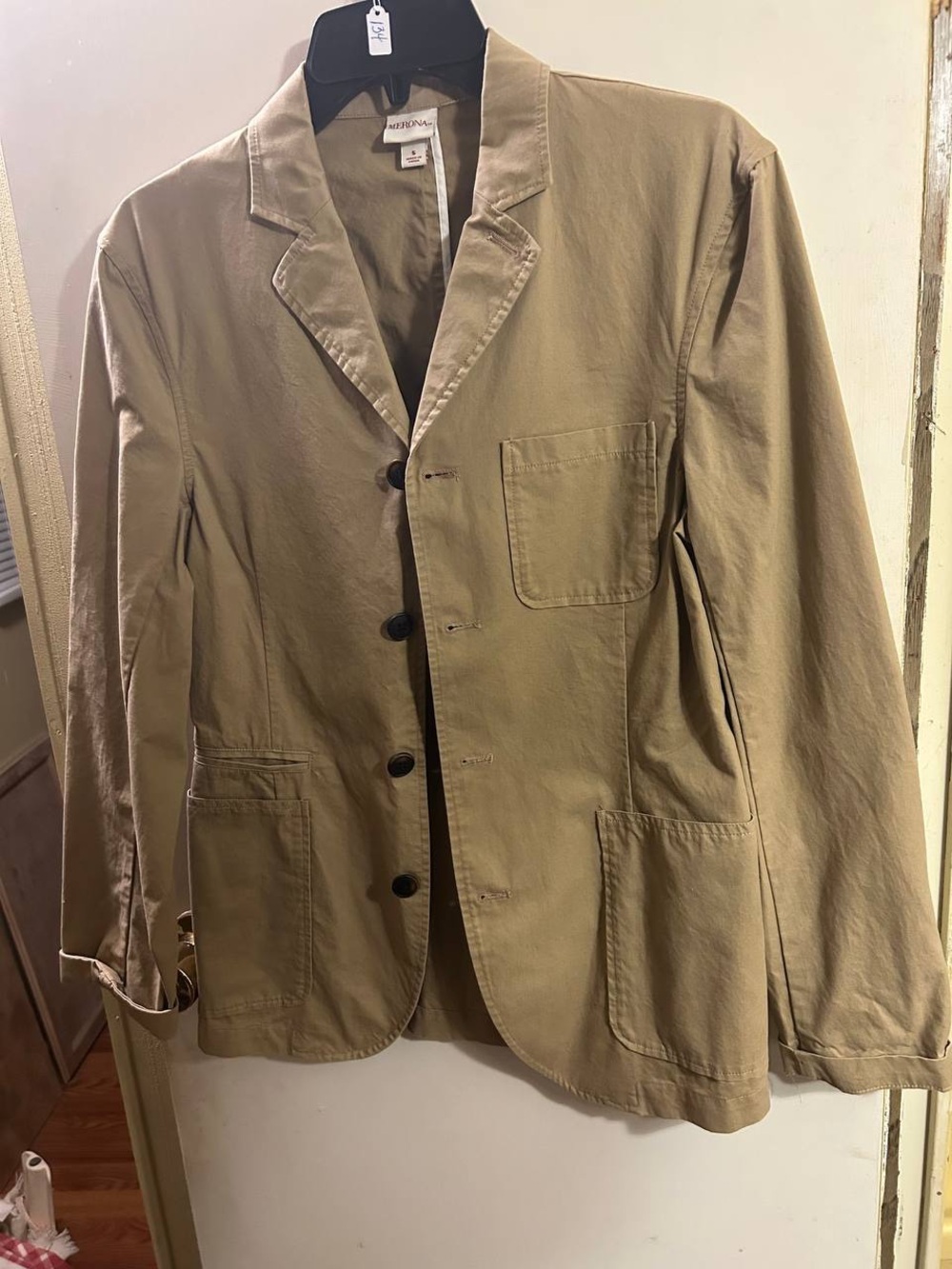 Merona Men's Khaki Lightweight Cotton Blazer